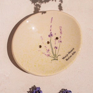 Lavander Keramik Seifenhalter / Seifenplatte