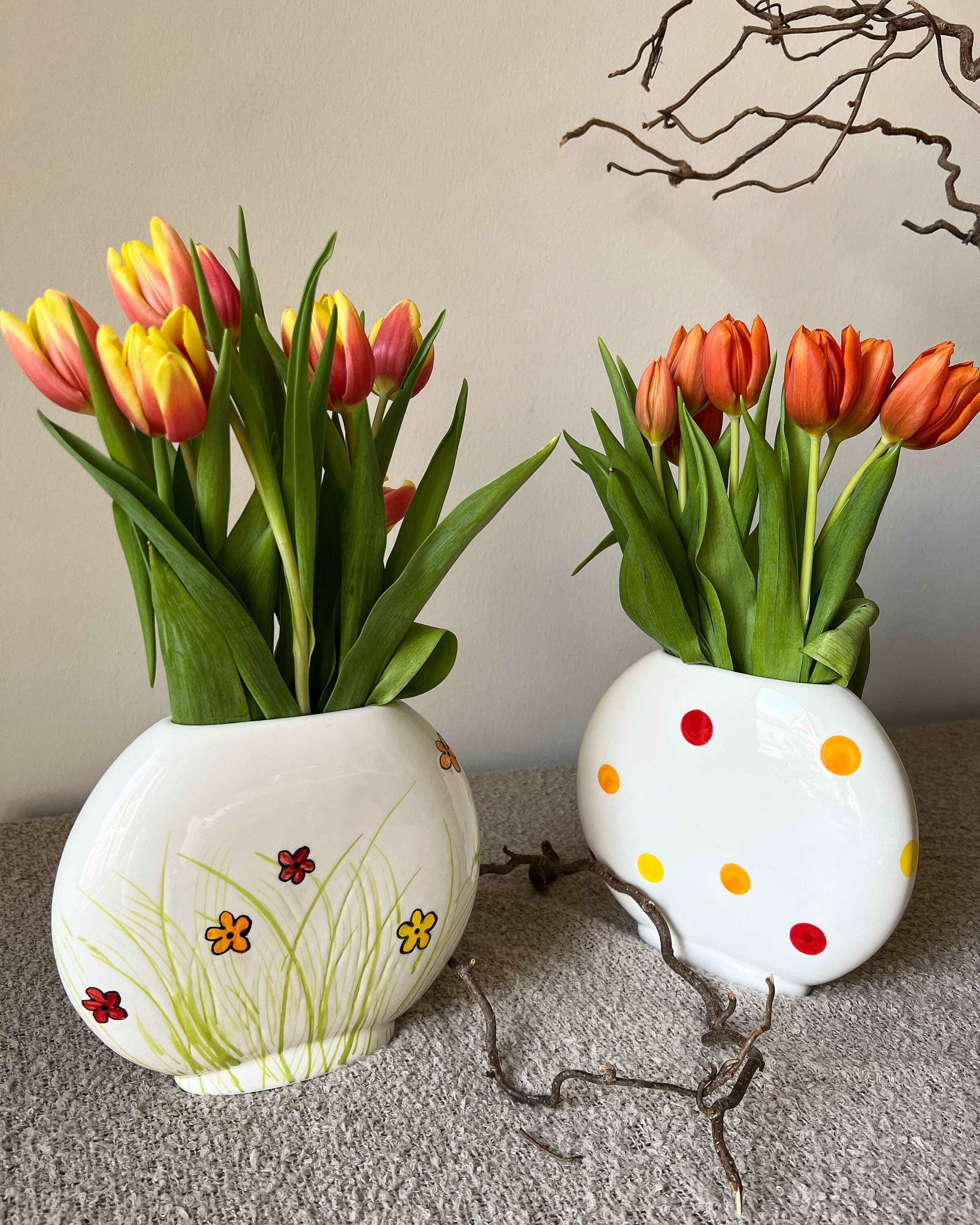 WHITE POLKA 花瓶 Simply Polka Dot Bud Vase Collection Set of 3
