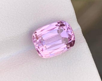 Natural Pink Kunzite Gemstone: Faceted Loose Stone, 4.40 Carats