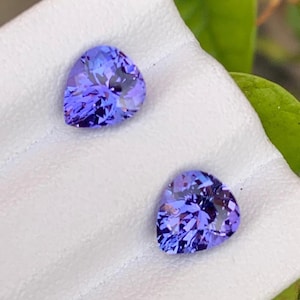 Lustrous Natural Blue Tanaznite Gemstone | Weight: 3.25 Carats | Tanzanite Pair | Tanzanian Stone | Earrings | Healing Stone | Jewelry