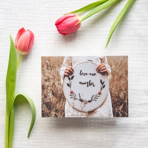 Carte de mariage « Aimez-vous les uns les autres »