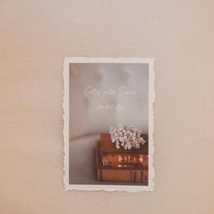 Karte „Gottes guter Segen sei mit dir“ Büttenpapierlook Aquarellpapier
