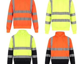 Hi Vis Pullover Hoodies Safety Security Workwera Fleece Hoody