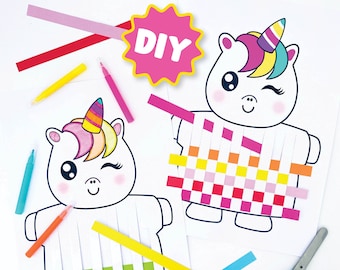 FUN Unicorn Craft Printable Kids Activity Unicorn Party Craft Preschool Activity Summer Kindergarten Template Unicorn Coloring Homeschool