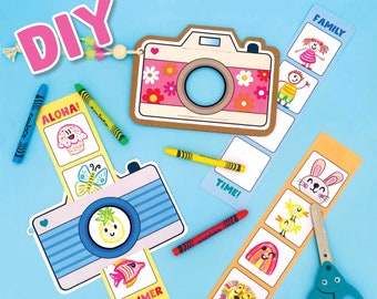 Printable camera craft for kids photography worksheet preschool camera art activity kindergarten travel template picture camera color page