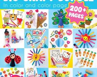BIG Craft Printable Bundle Kids Summer Activities Montessori Worksheet Preschool Paper Craft Template Coloring Pages Classroom Bundle Kids