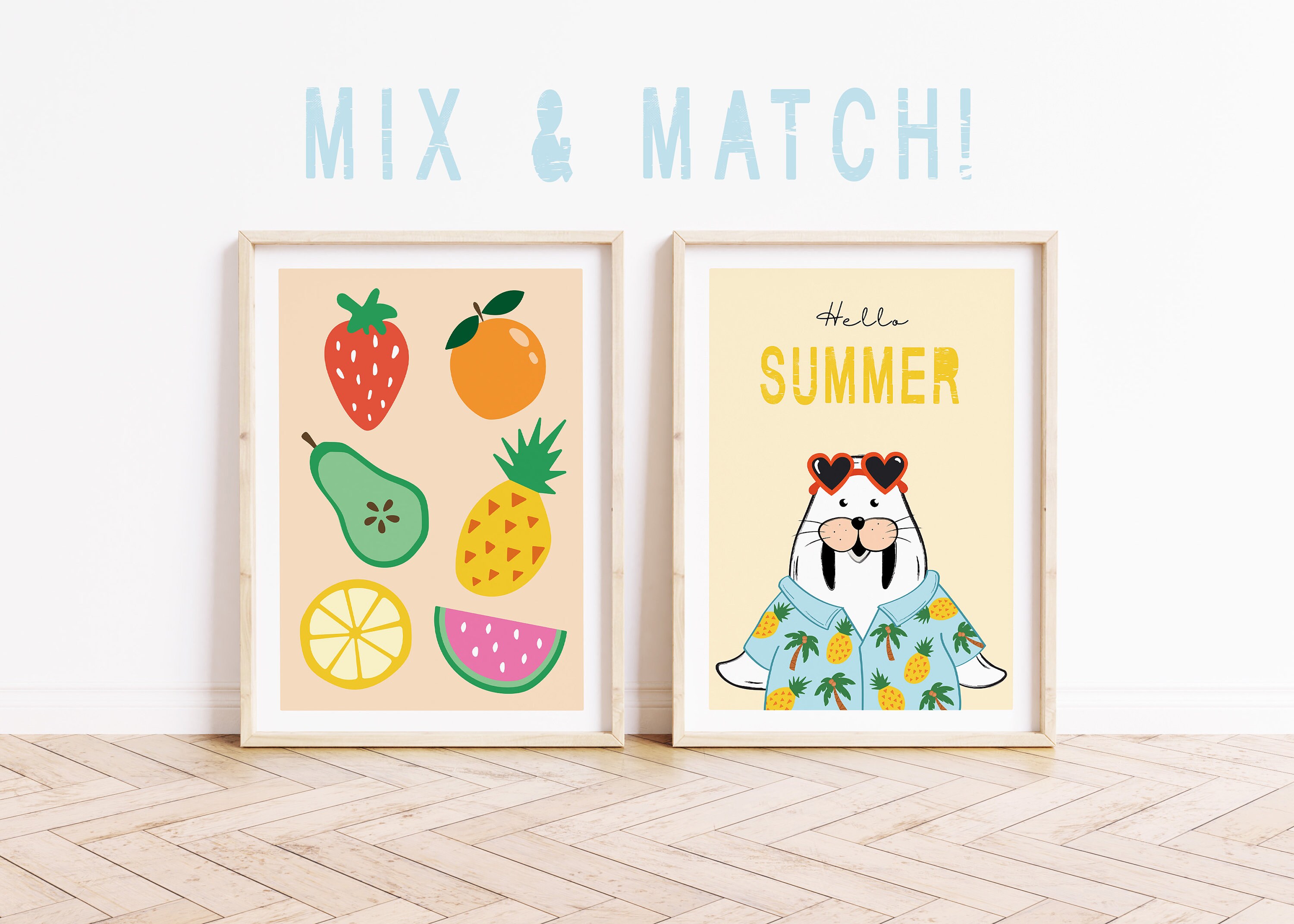 Fruit Classroom Poster Summer Art Printable Kids Classroom Decor ...