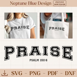 Praise Psalm svg, Religious Verse png, Christian svg Clipart, Bible Verse svg, Scripture svg, Praise Digital File