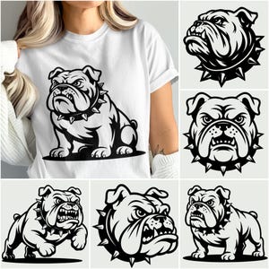 Bulldog Graphic T-Shirt, Angry Bulldog Face Shirt, Unisex Cotton Tee, Pet Lover Gift, Cool Dog Design, Stylish Casual Wear