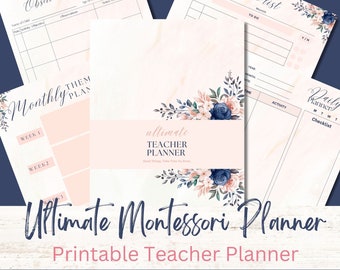 The Ultimate Montessori Teacher Planner January 2024-December 2025,Printable for Teachers,Assistants,Montessori Lesson Plan,Montessori quote