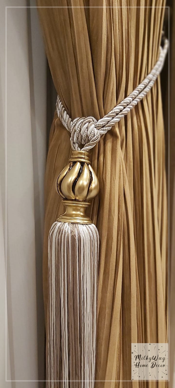 Pack of 2 Curtain Design Gold Curtain Tie Backs Drapery Tie Backs Gold