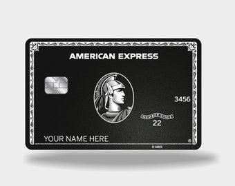 Carte en métal AmEx Centurion 2024 - Carte en métal - Carte AmEx - Carte de crédit personnalisée - Carte de débit - Carte American Express - Black American Express