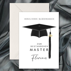 Master Bachelor Abitur Doctor Personalized Folded Card