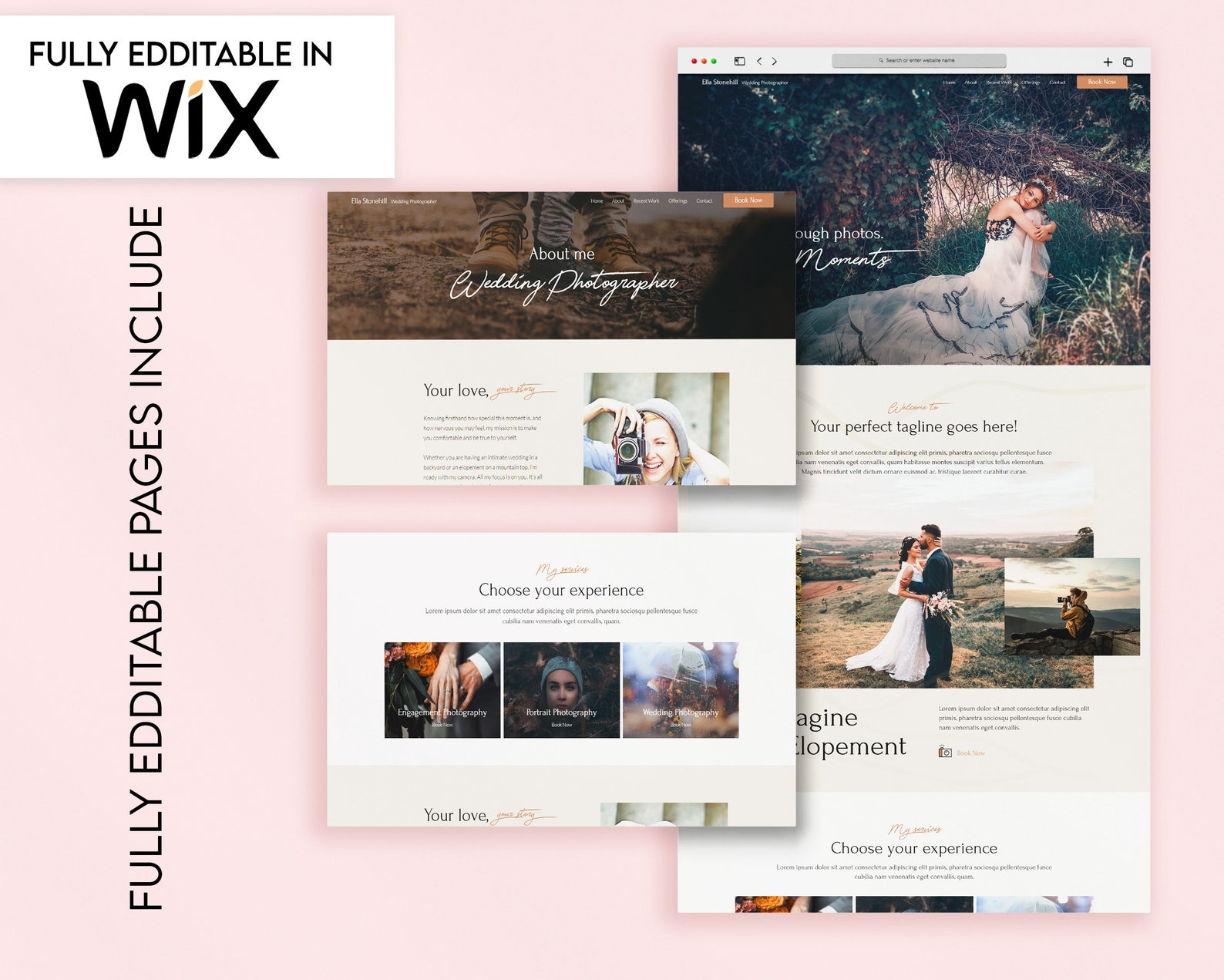 Wix Website Template Photography Website Template Editable Etsy Wix Website Template Photography Website Template Editable Etsy