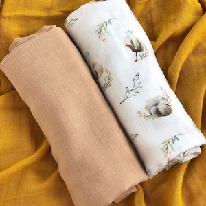 Swaddle-Set/Musselin Pucken/Musselin Decken/Decken/Swaddles/Spucktuch/Baumwoll-Gaze/Stillbezug/Mama zu sein Geschenk/Baby-Dusche-Geschenk