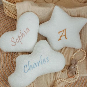 Embroidered Name Pillow, Personalized Baby Gift, Custom Soft Pillow with Name, Newborn Gift Idea, Nursery Name Decoration, Letter Pillow