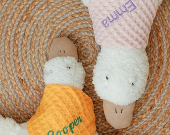Personalized Plush Goose with Bandana – Custom Stuffed Animal, Baby Shower Gift, Nursery Toy