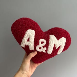 Custom Heart Pillow with Name, Personalized Plush Heart Pillow, Kids Room Decor, Nursery Name Pillow, Kid&#39;s Personalized Valentine, Soft Hea