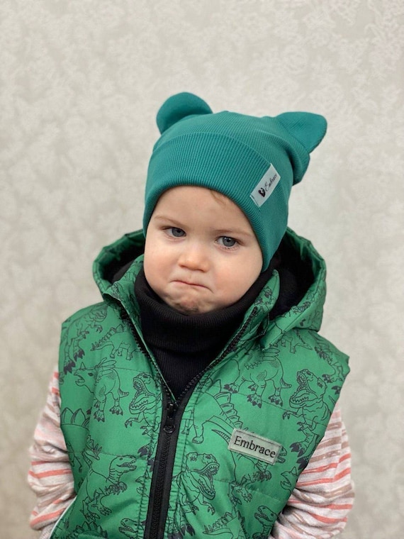 Green Baby Beanie Hat toddler Hat baby Bear Beanie Hat winter Hat baby Shower Gift mum to Be Gift ribbed Baby Hat kids Winter Beanie Etsy Canada