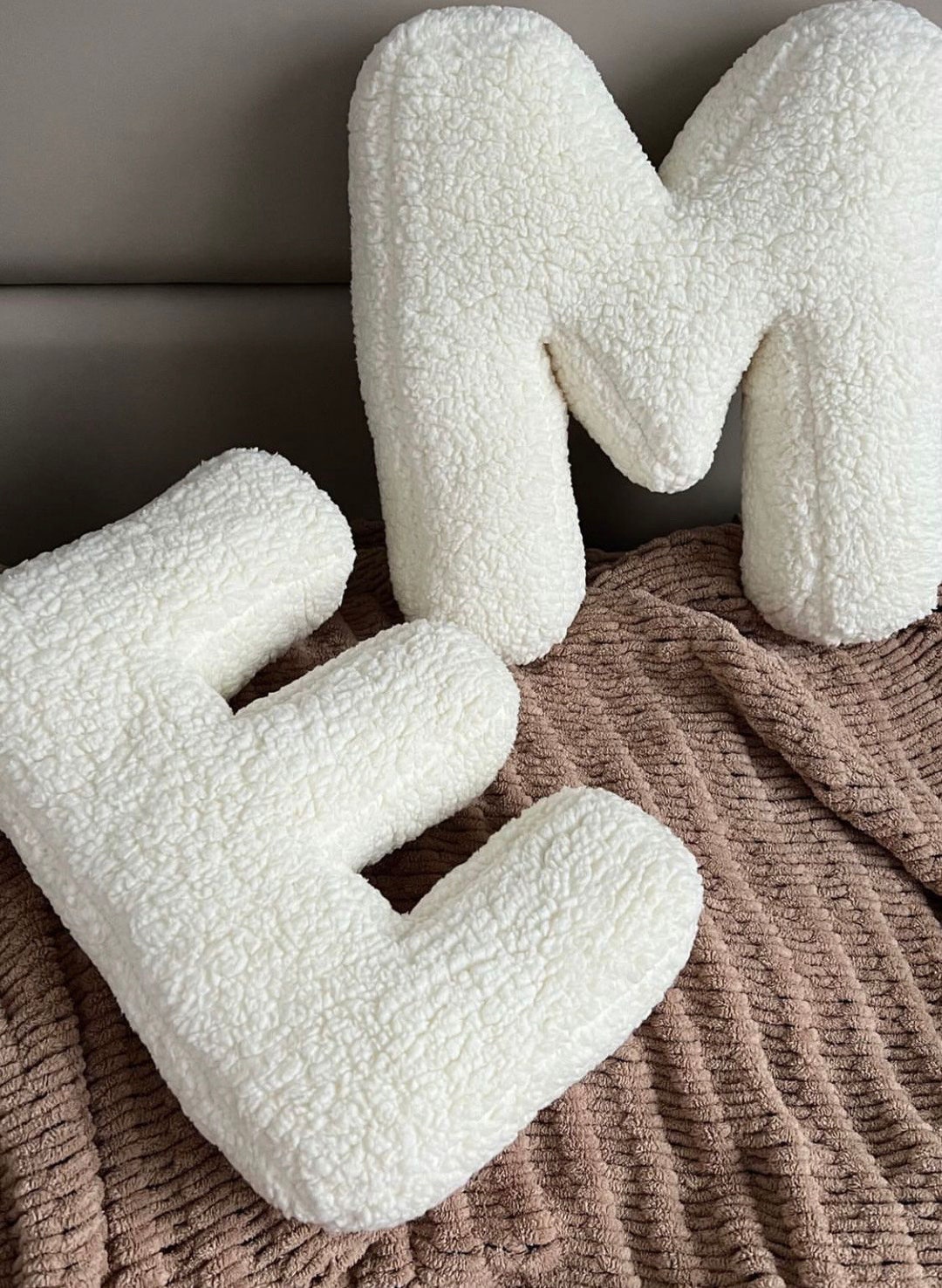 Teddy Letter Pillow, Personalized Alphabet Cushion for Kids Room ...