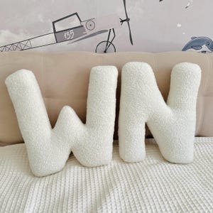 Custom Letter Pillow Name Gift, Soft Alphabet Decor for Nursery, Baby Shower or Kids Room, Personalized Plush Initial Cushion