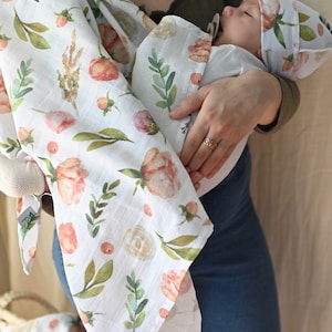 Soft Muslin Baby Swaddle Blanket | Breathable Cotton Gauze | Newborn Essentials | Baby Shower Gift | Lightweight Receiving Blanket