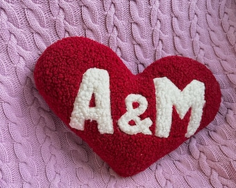 Personalized Heart Pillow: Custom Name Plush Cushion, Nursery Decor