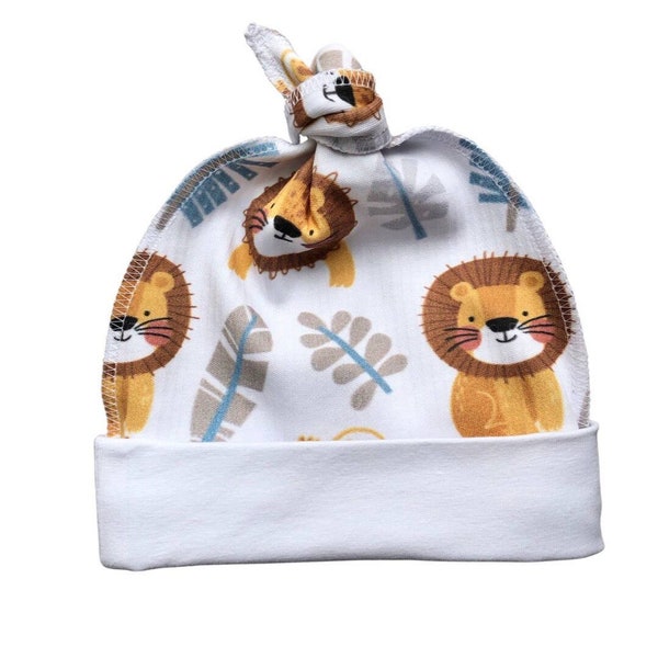 Lion Newborn Hat/Baby Hat/Baby Knot Hat/Baby Beanie/Baby Shower Gift/New Baby Gift/Mum to be Gift