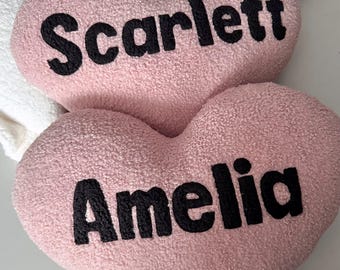 Personalized Sherpa Name Pillow, Custom Nursery Decor