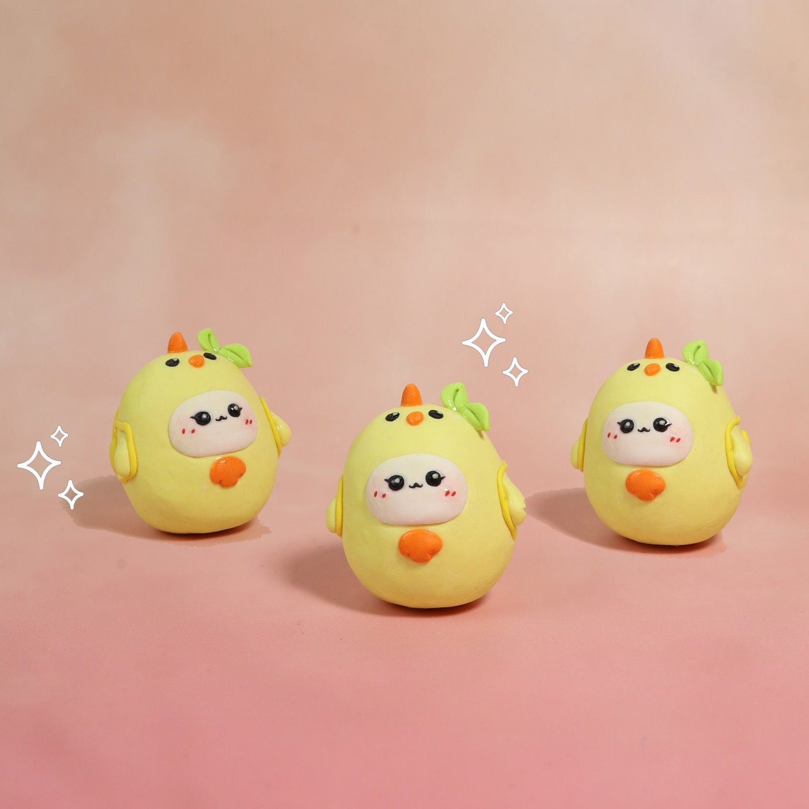 Baby Chick /chicken Figurine Handmade Cute Sculpture Polymer Etsy