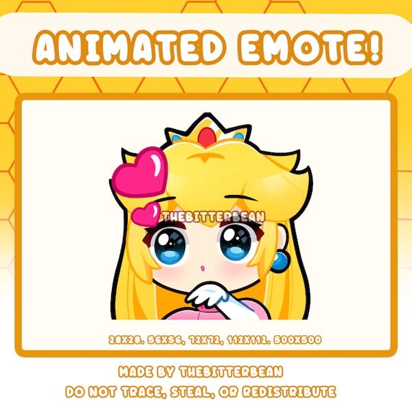 ÉMOTE DE BAISER ANIMÉE | Émote coeur Twitch | Emote animée mignonne | Emote princesse animée | Émote Discorde