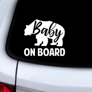 Naklejka Baby Bear on Board | Baby Groot | Naklejka Groot Baby | Naklejka na samochód | Naklejka Baby on Board | Naklejka na zderzak Naklejka wycinana z winylu