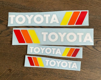 Toyota Vintage 80s Logo Custom Die-Cut Car Sticker