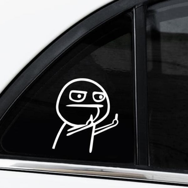 MIDDLE FINGER, FUNNY, Decal Sticker, Vinyl Sticker, Car Window, Car Bumper, MacBook, Water Bottle