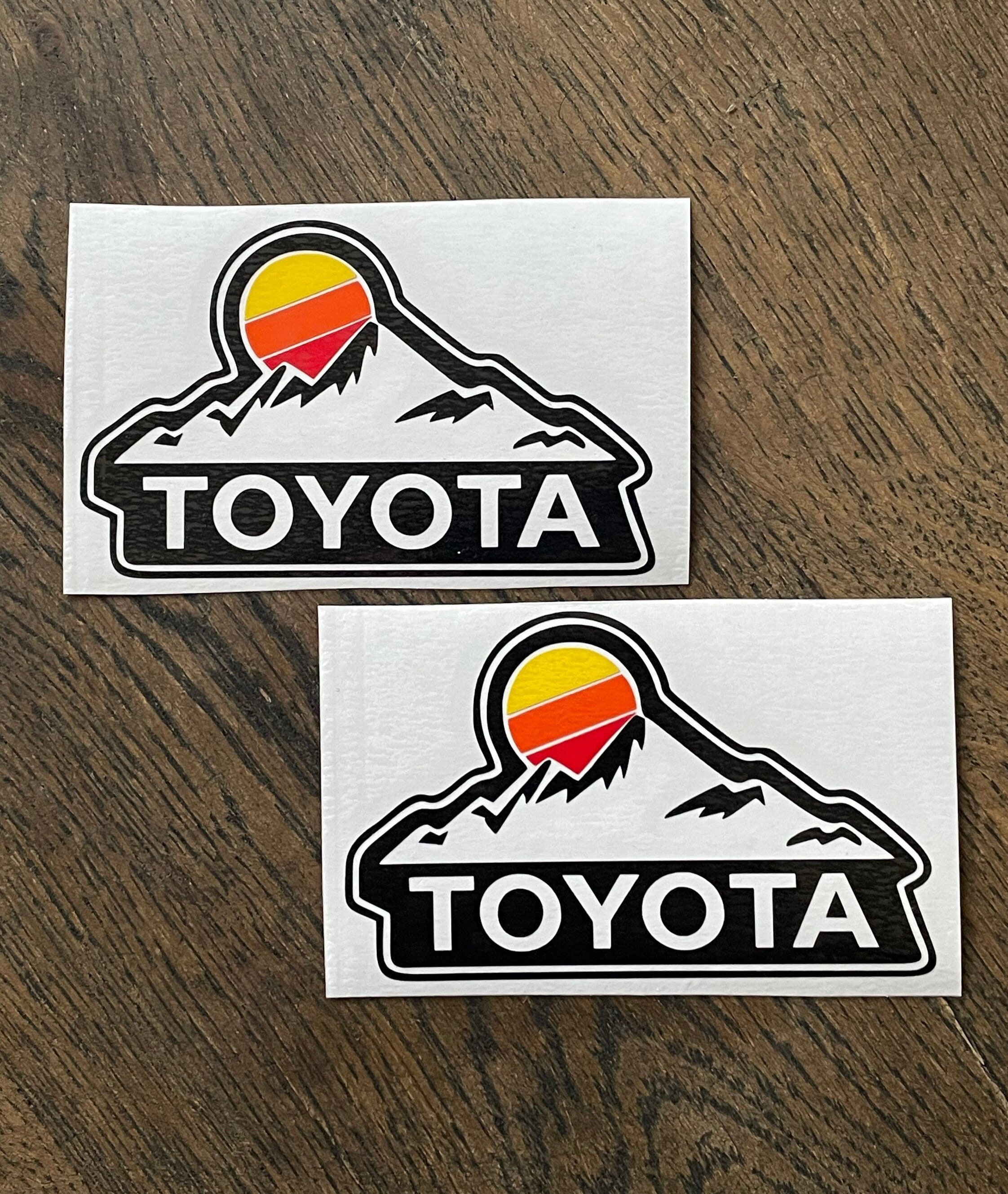 Toyota Vintage Mountain 80s Logo Custom Diecut Car Sticker Etsy UK