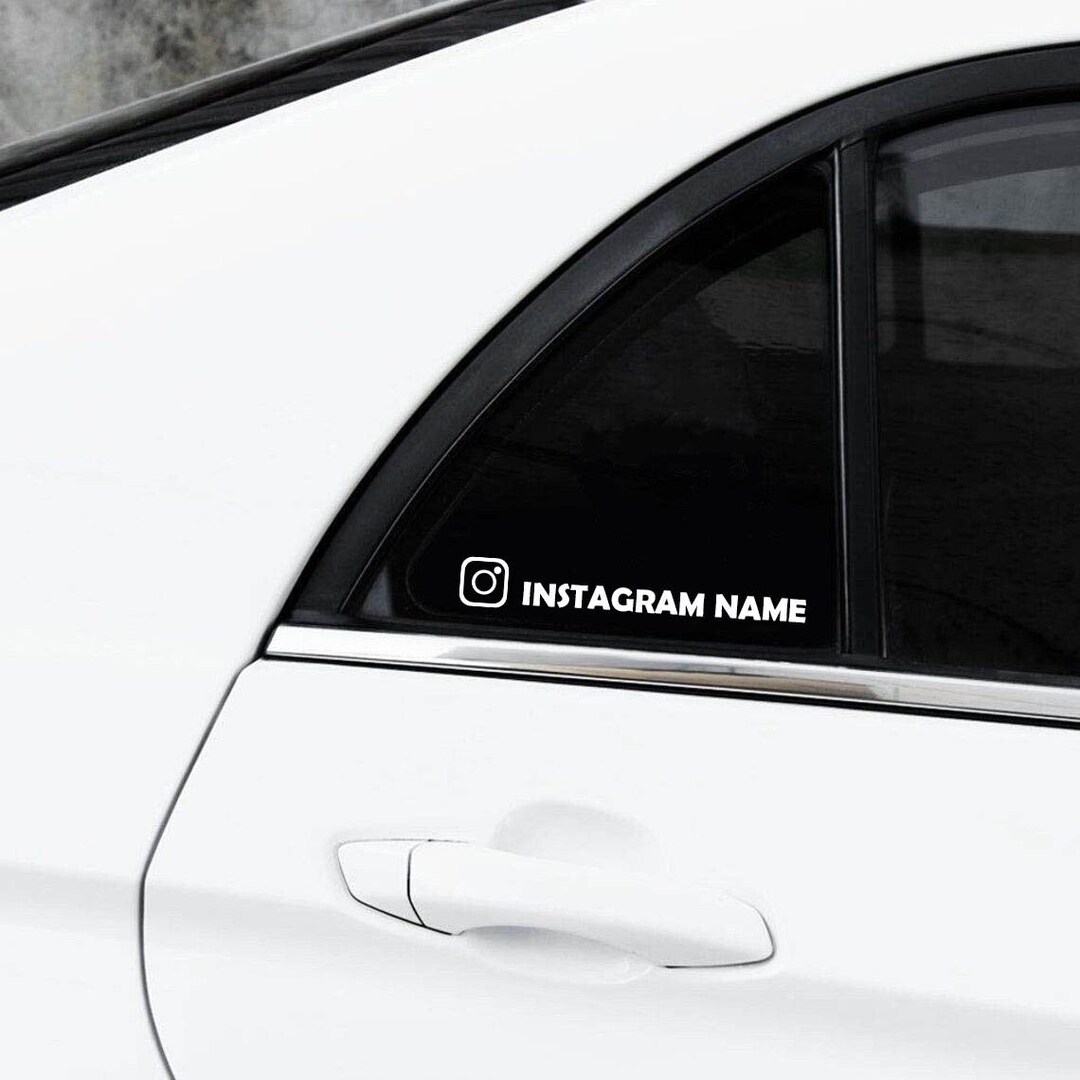 2x INSTAGRAM PERSONALISED Handles Car Die Cut Sticker Decal Window ...