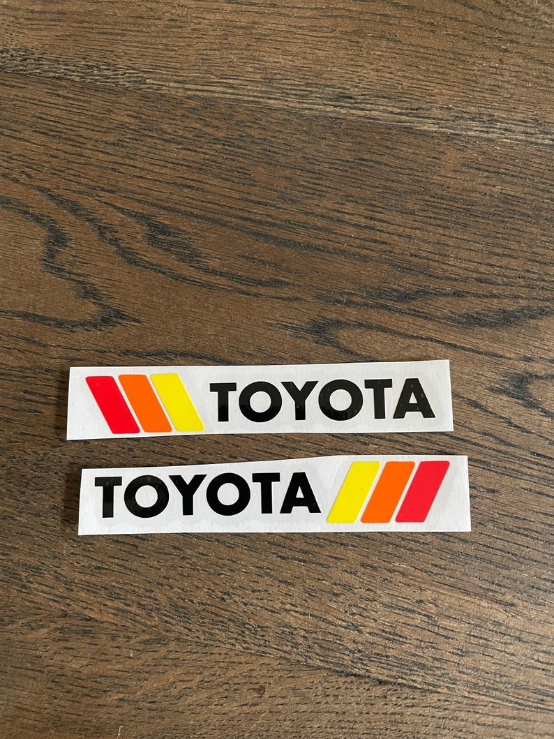 Toyota Vintage 80s Logo Custom Diecut Car Sticker Etsy
