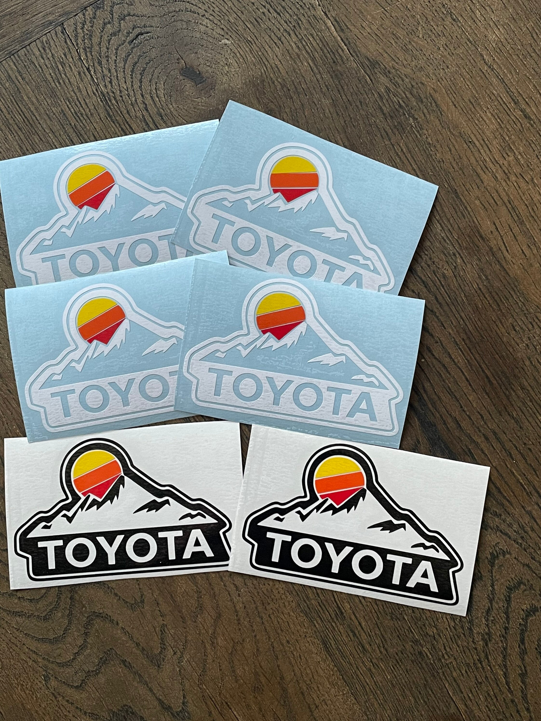 Toyota Vintage Mountain 80s Logo Custom Diecut Car Sticker Etsy UK