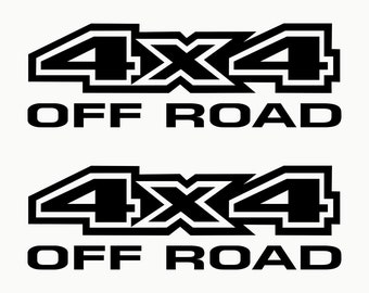 4x4 Off Road 4WD-sticker, set van 2 voor auto