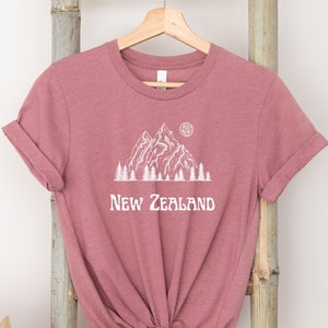 New Zealand shirt, new zealand mountain shirt, kiwi shirt, new zealand shirt for her, new zealand shirt with mountains, new zealand travel