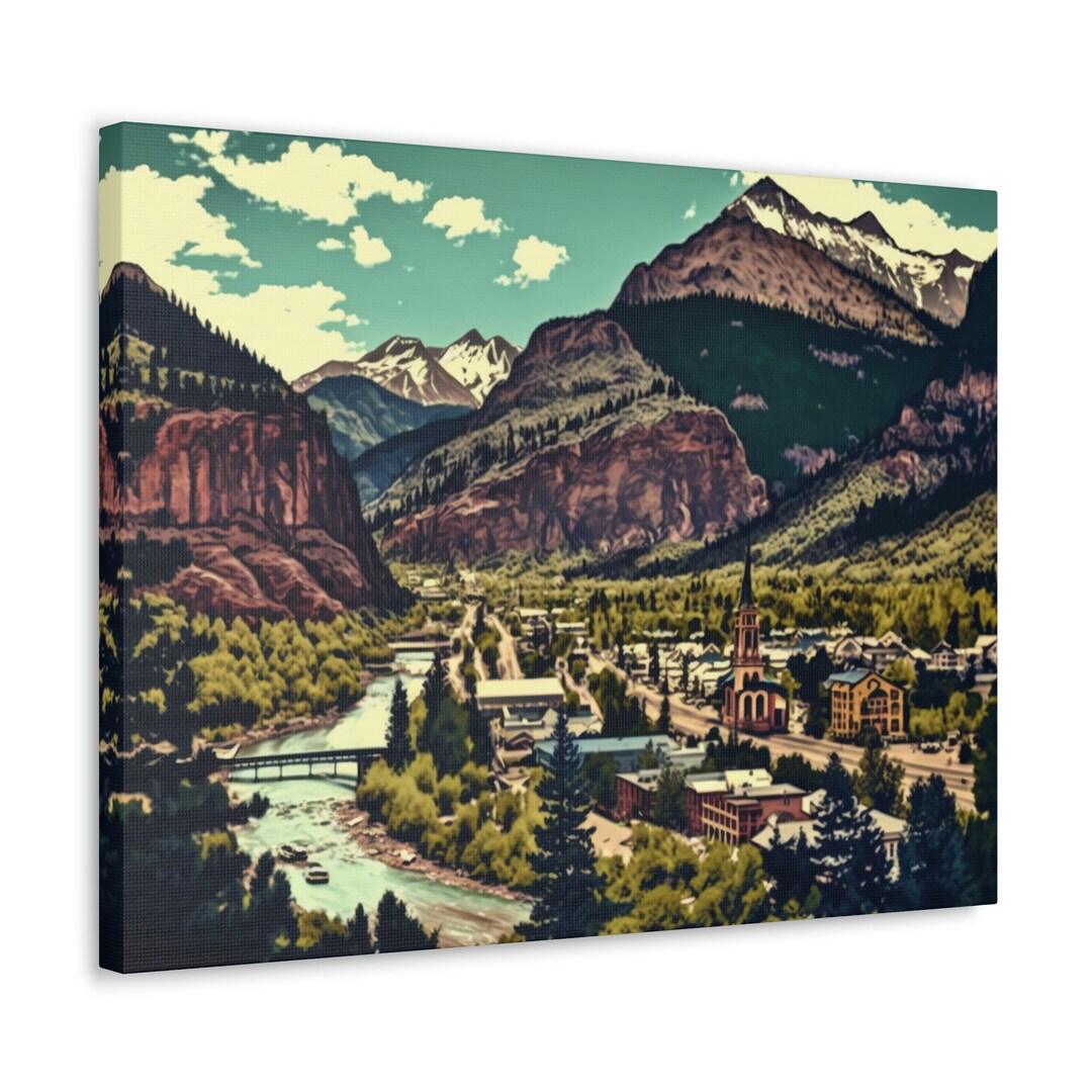 Ouray Colorado Canvas Print, Landscape Canvas Print, Canvas Print