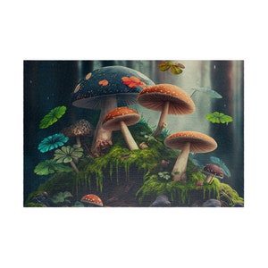 Mushroom Forest Puzzle Jigsaw Puzzle 110 252 500 1014 - Etsy