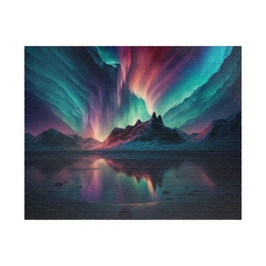 Puzzle | Norther Lights Puzzle | Jigsaw Puzzle | Mom Gift | Grandma Gift | Puzzle Gifts | Puzzle for Adults |  500 Piece Puzzle