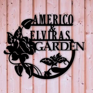 Personalized Garden Name Sign: Custom Metal Outdoor Decor