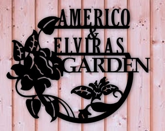 Personalized Garden Name Sign: Custom Metal Outdoor Decor