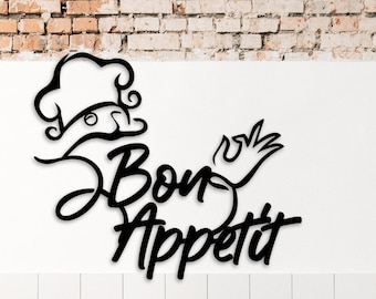 Bon Appetit Metal Wall Art - Kitchen & Dining Decor