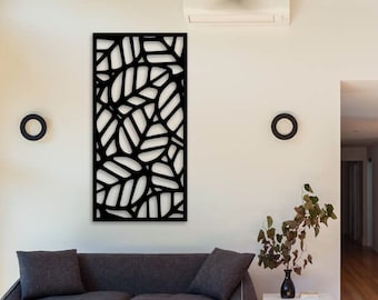 Wandkunst bladmetaal: modern gebloemd stalen paneel