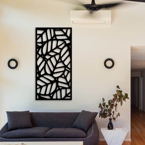 Metal Leaf Wall Art: Modern Floral Steel Panel