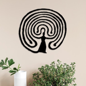 Abstract Round Metal Wall Art, Yoga Room Wall Art, Unique Birthday Gift, House Entry Metal Wall Art, Paradox Metal Wall Art, Christmas Gift