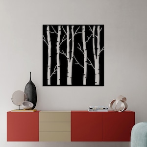 Metal Tree Branch Wall Art: Modern Steel Wall Hanging